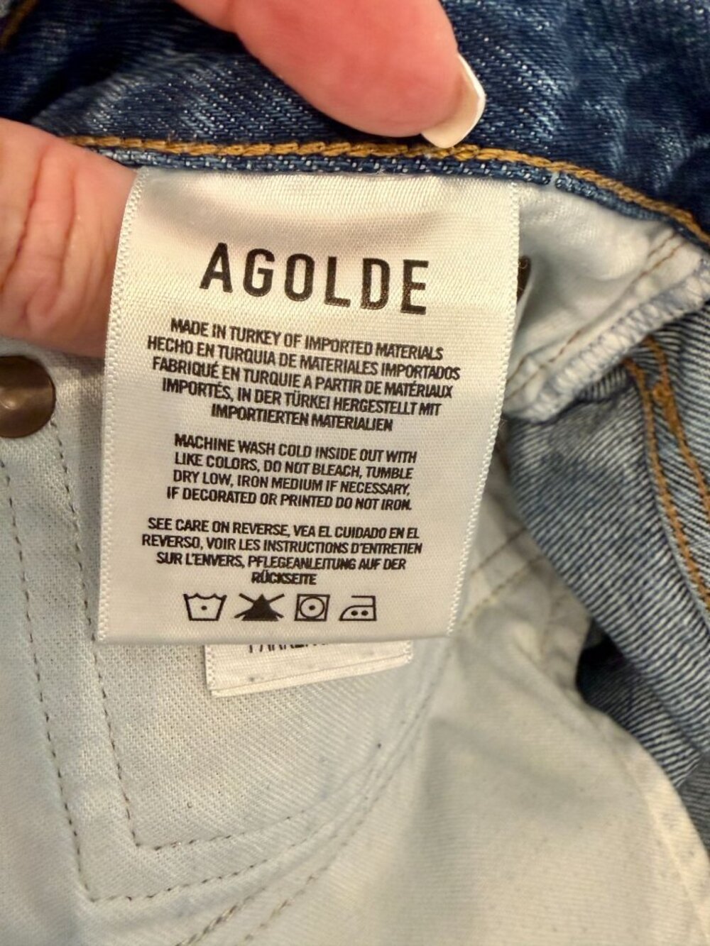 AGOLDE Parker long Denim Shorts - Size  32 - Picture 5 of 7